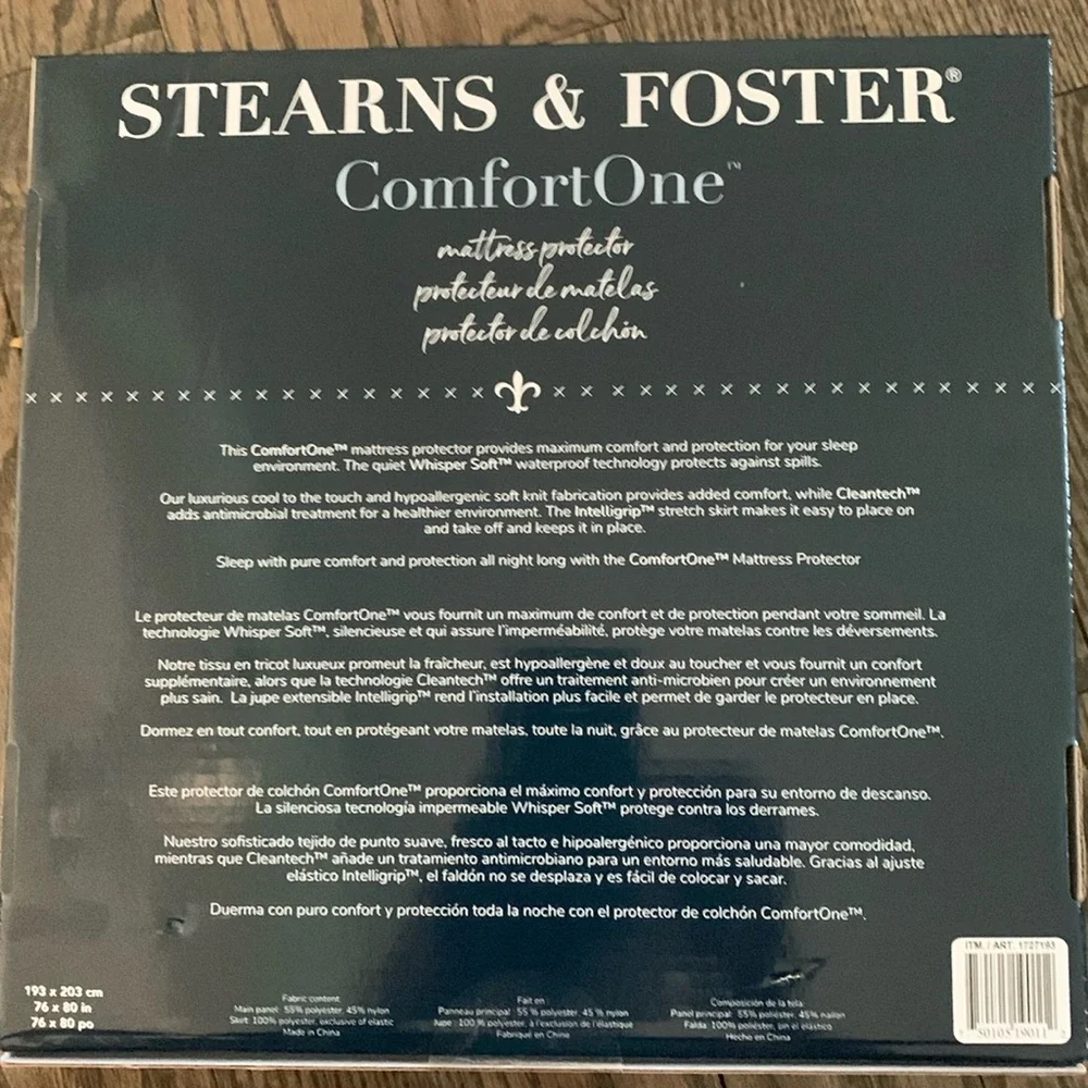 🆕 Stearns & Foster Comfort One King Mattress Protector